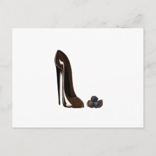 Postal Chocolates y zapatos de estilete