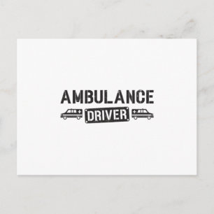 Postal Chofer de ambulancia Regalo gracioso paramédico de