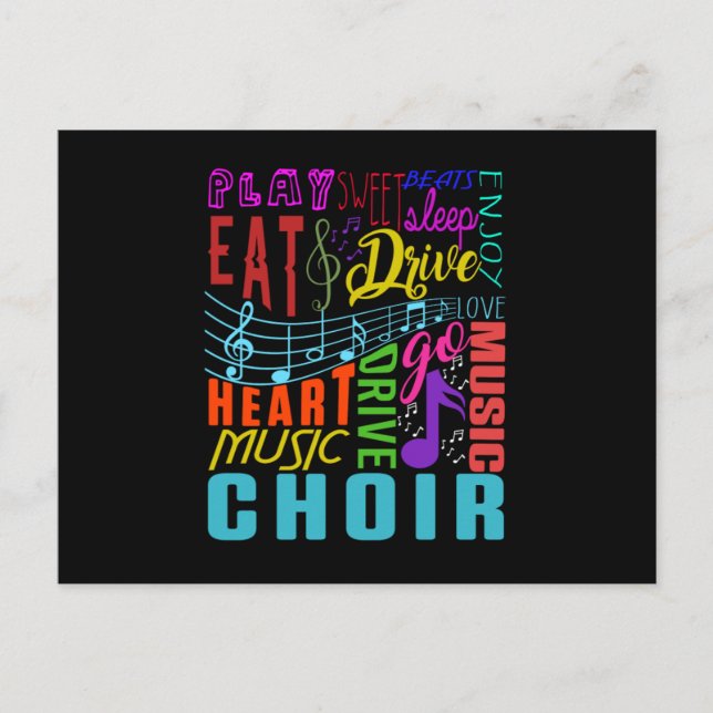 Postal Choir Music Chorus Choral Music Conductor Regalo (Anverso)