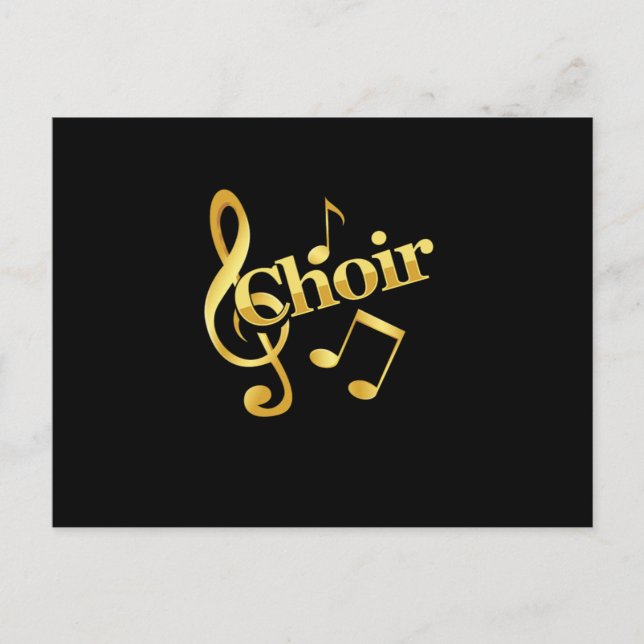 Postal Choir Music Notes Clef Chorus Choral Music Gift (Anverso)