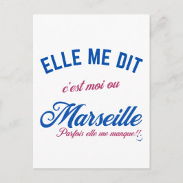 Postal Choix Cornélien : Amour ou Marseille"