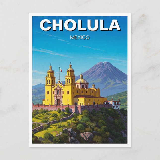Postal Cholula Mexico Travel (Anverso)