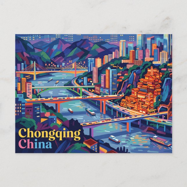 Postal Chongqing China (Anverso)