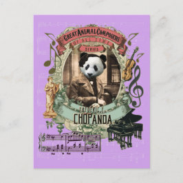 Postal Chopanda Funny Panda Gran Compositor Animal Chopin