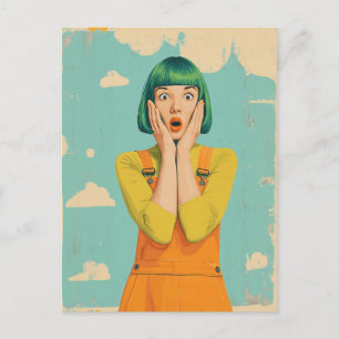 Postal Choque retro pop de color