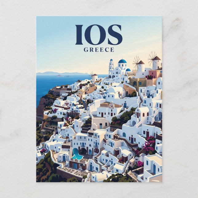 Postal Chora, Ios Grecia (Anverso)