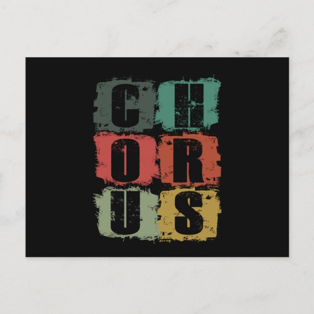 Postal Chorus Member Choir Singer Choral Music Sing Gift (Anverso)