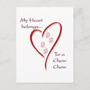 Postal Chow Chow Heart Pertenece
