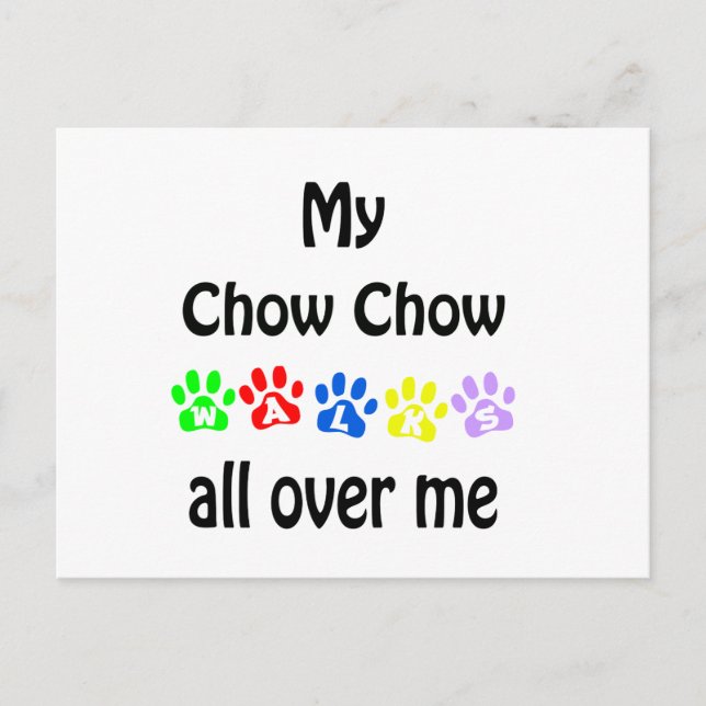 Postal Chow Chow Walks Design (Anverso)