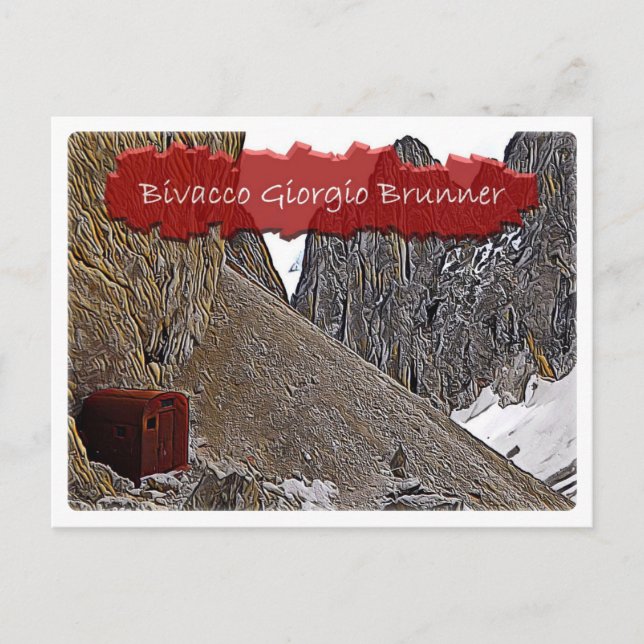 Postal choza alpina Bivacco Giorgio Brunner - Dolomiti - (Anverso)