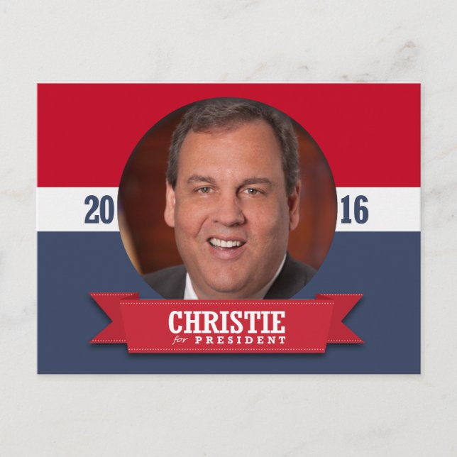 POSTAL CHRIS CHRISTIE 2016 (Anverso)