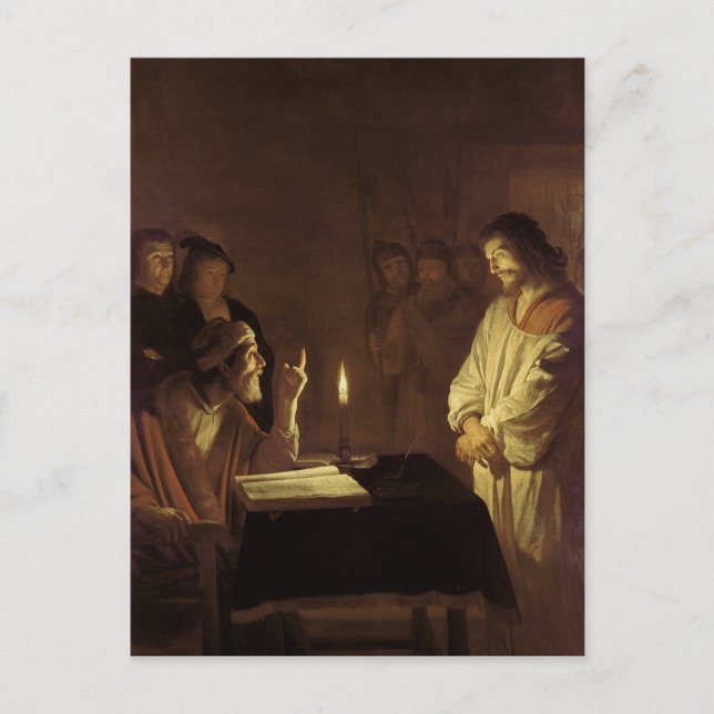 Postal Christ before the High Priest, 1617 (Anverso)