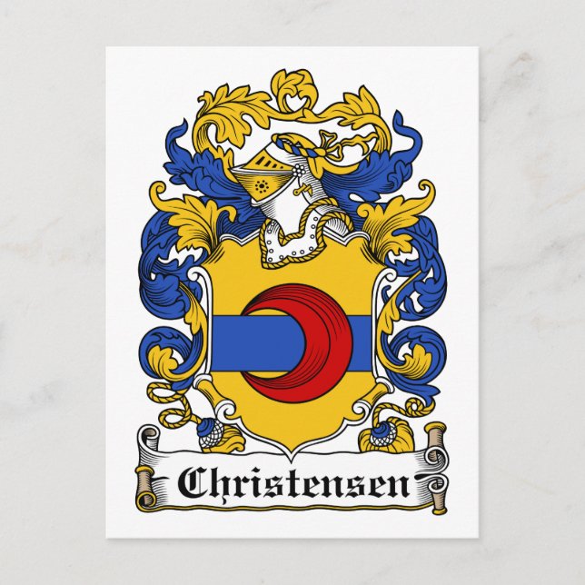 Postal Christensen Family Crest (Anverso)