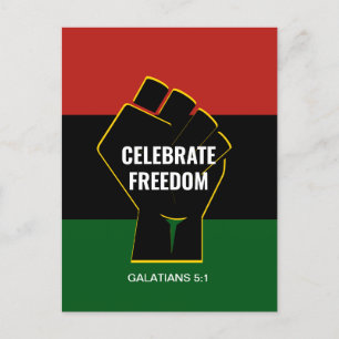 Postal Christian CELEBRATE FREEDOM Junetdecim