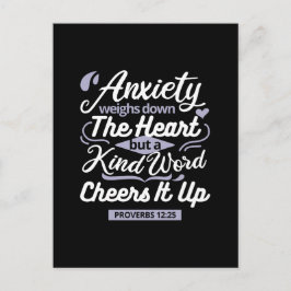 Postal Christian Encouragement Quote – Anxiety & Kindness