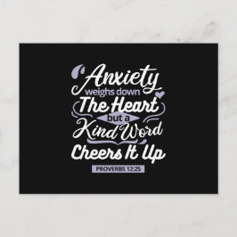 Postal Christian Encouragement Quote – Anxiety & Kindness