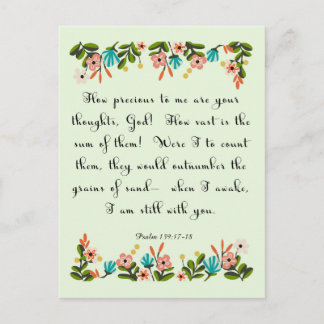 Postal Christian Quote Art - Salmo 139: 17-18