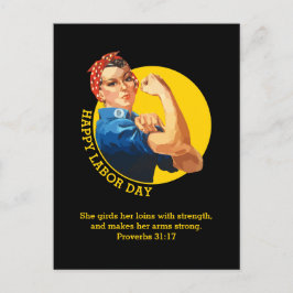 Postal Christian ROSIE RIVETER Laborista Day