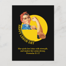 Postal Christian ROSIE RIVETER Laborista Day