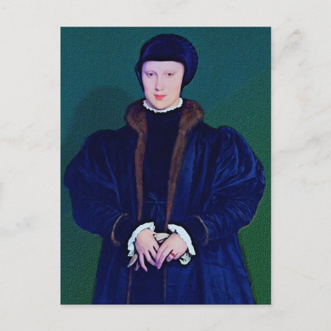 Postal Christina de Dinamarca Esbozo de tinta (Anverso)