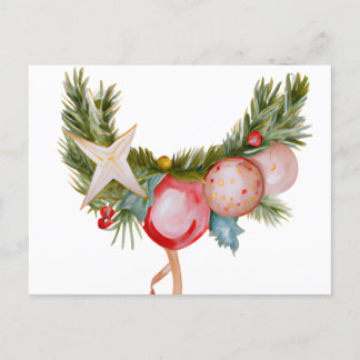Postal Christmas Card Best Wishes Christmas Ornatments Fe
