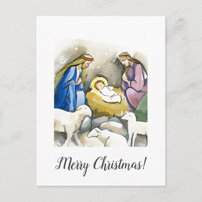 Postal Christmas Card Merry Christmas Wishes Bethlehem  F (Anverso)
