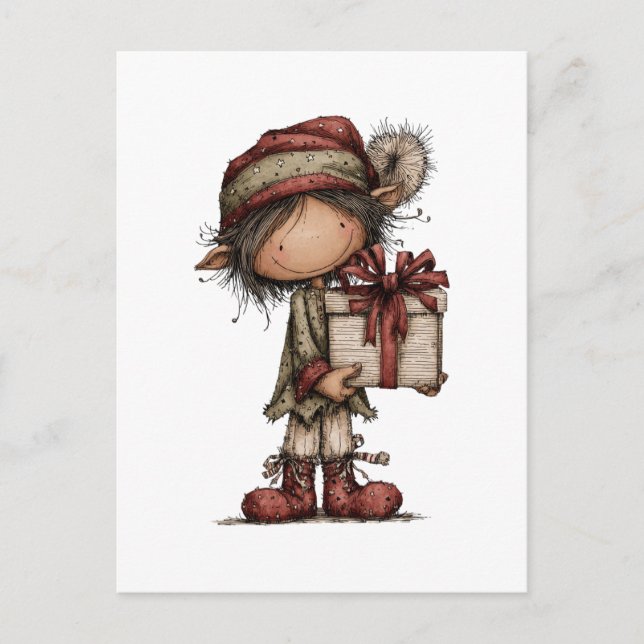 Postal Christmas Clipart Collection | Teddy Bear  (Anverso)