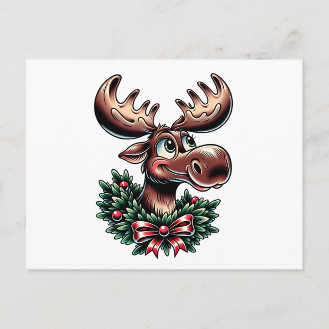 Postal Christmas Elk  (Anverso)