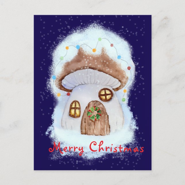 Postal Christmas fairy house (Anverso)