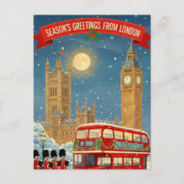 Postal Christmas in London Greeting Card