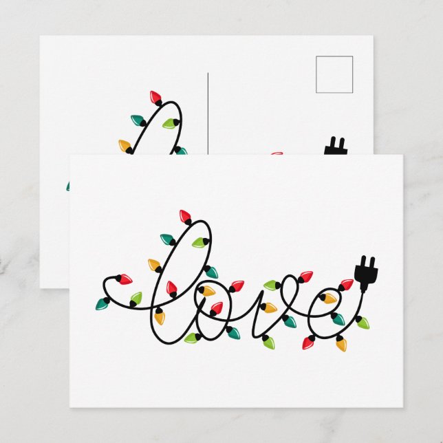 Postal Christmas Lights Love (Anverso / Reverso)
