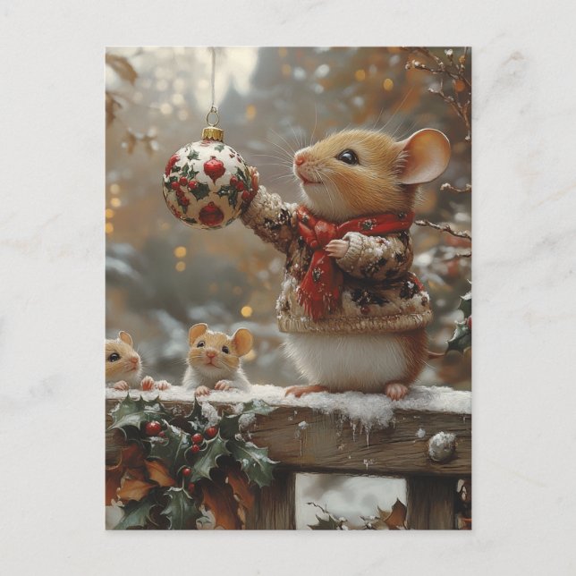 Postal Christmas Mice (Anverso)