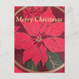 Postal Christmas Poinsettia - Postcard