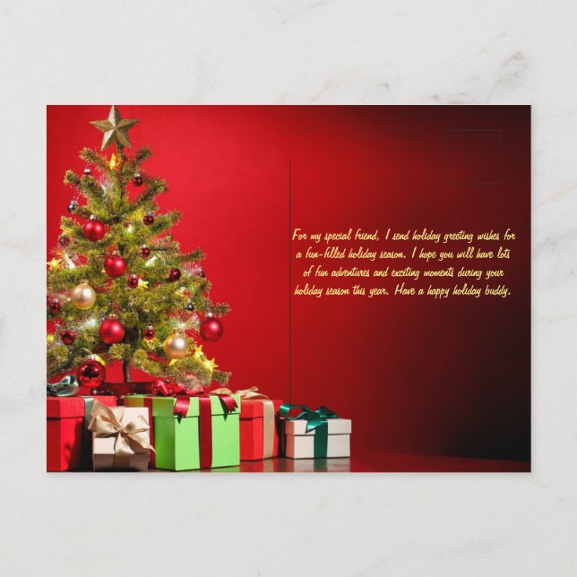 Postal Christmas Post Card, Size: Standard Postcard (Reverso)