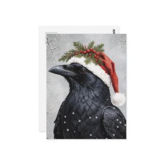 Postal Christmas Raven