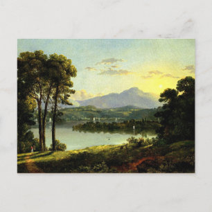 Postal Christopher Cranch - Vista sobre el Hudson