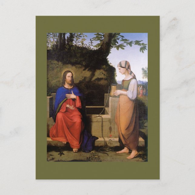 Postal Christus und die Samariterin (Anverso)