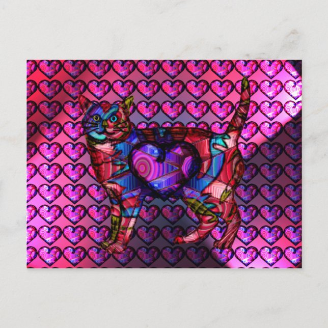 Postal Chroma Calico Hearty Postcard (Anverso)