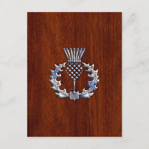 Postal Chrome Like Thistle sobre el estilo de madera de c