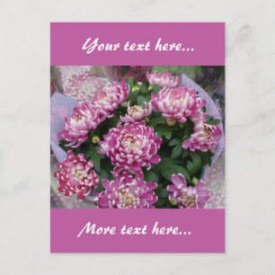 Postal Chrysanthemum Bouquet Post Card
