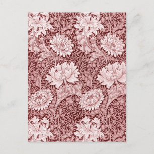 Postal Chrysanthemum Maroon, William Morris