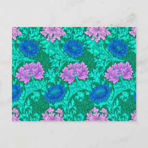Postal Chrysanthemums, Aqua y Violet