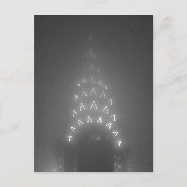 Postal Chrysler Buiding en la niebla (Anverso)