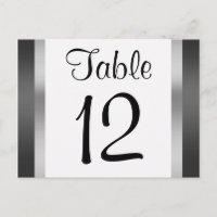 Chrysler Building Black Silver Table Number