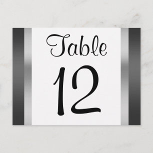Postal Chrysler Building Black Silver Table Number