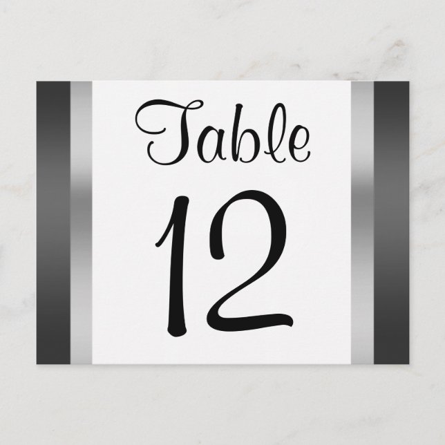 Postal Chrysler Building Black Silver Table Number (Anverso)