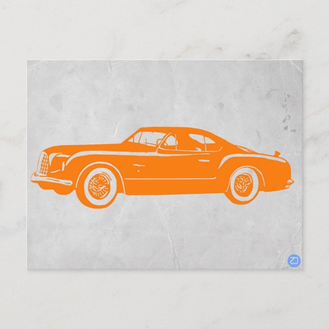 Postal Chrysler Vintage Naranja (Anverso)