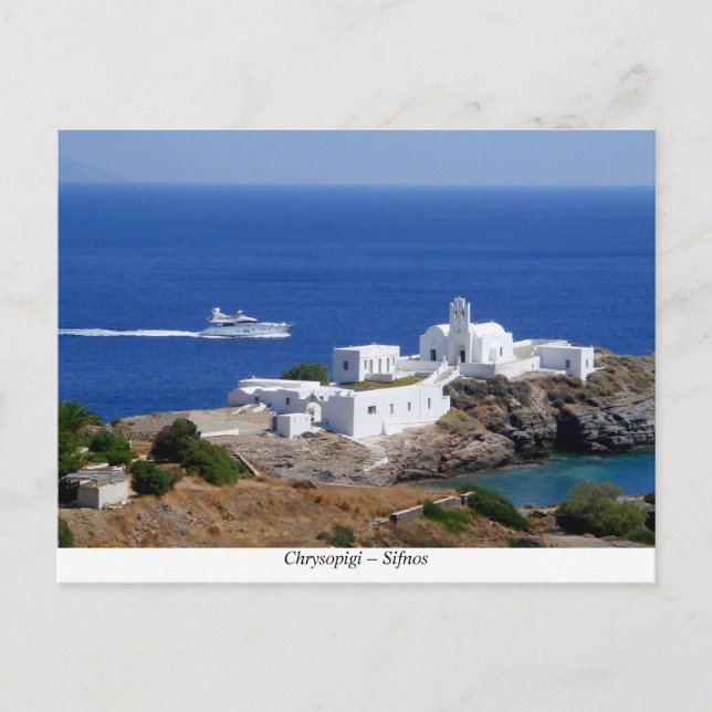 Postal Chrysopigi - Sifnos (Anverso)