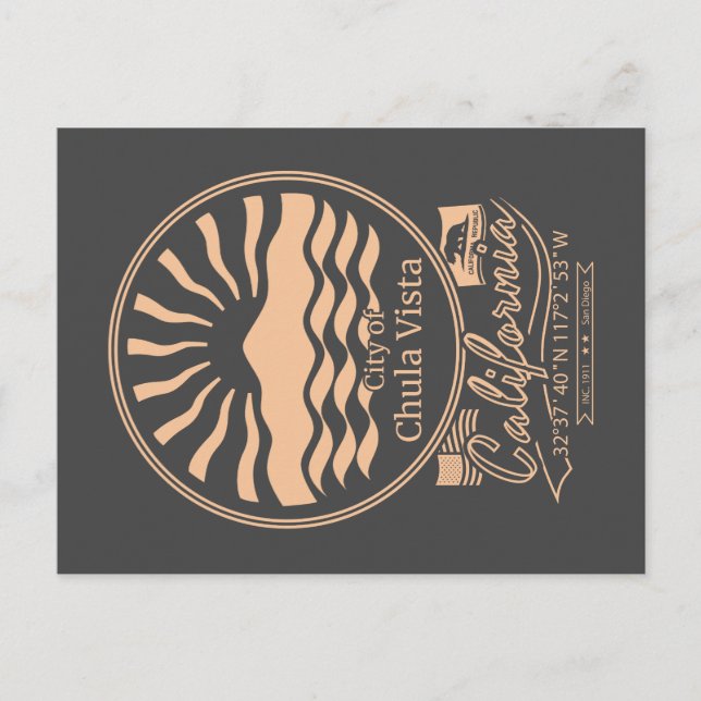 POSTAL CHULA VISTA SAN DIEGO CALIFORNIA (Anverso)