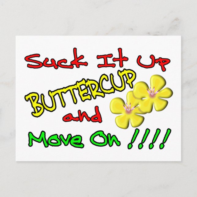 Postal Chúpelo encima de ranúnculo (Anverso)